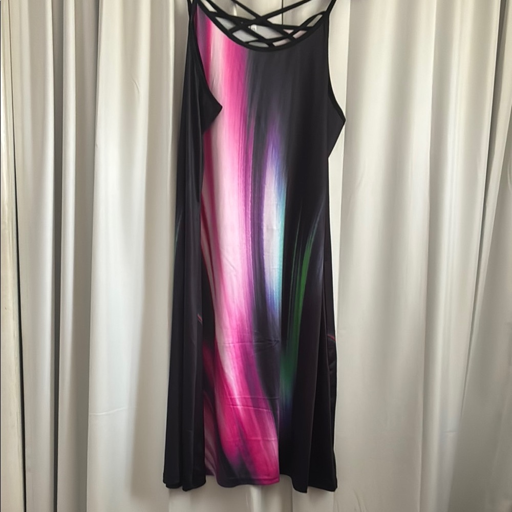 Elegant Multicolor Sleeveless Dress